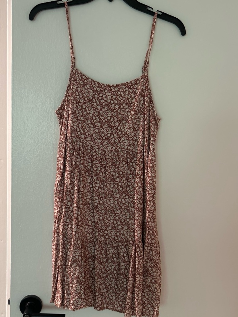 Floral Slip Dress — Rose Floral Spaghetti-Strap Nightdress